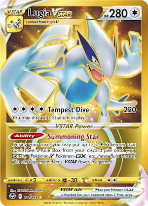 Lugia Vstar Pokemon TCG card
